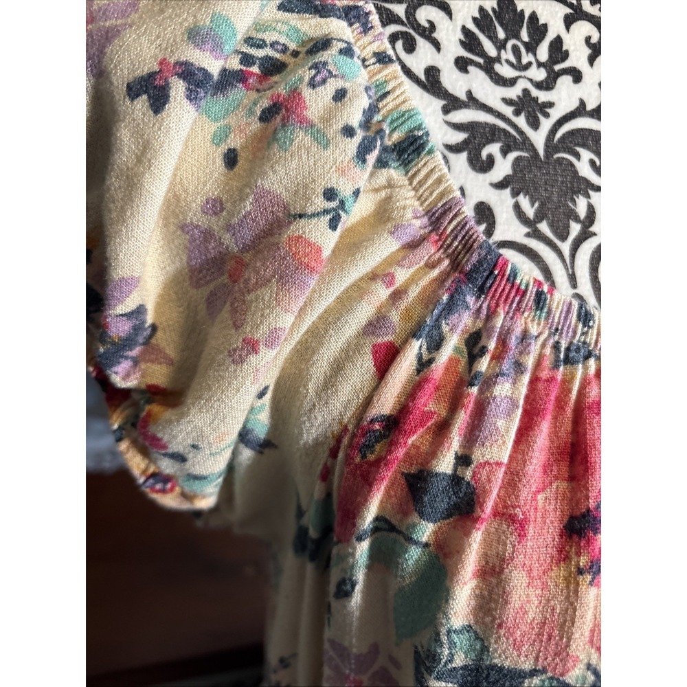 Torrid Light Floral  Smocked Cotton Dress With Pockets Plus Size 1 - Picture 3 of 11